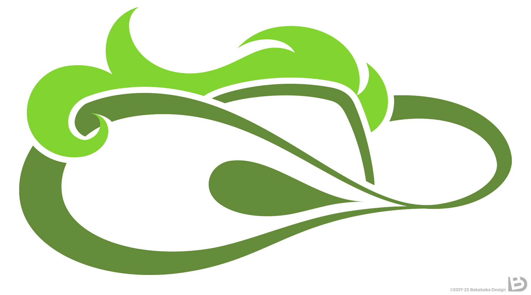 Een logo voor een IT security bedrijf. Het beeld is een witte musketiershoed in groene lijnen, met een felgroene pluim bovenop.